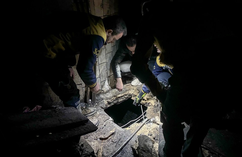 Syrian civil defence group, the White Helmets, are inside the prison trying to locate the trapped prisoners underground