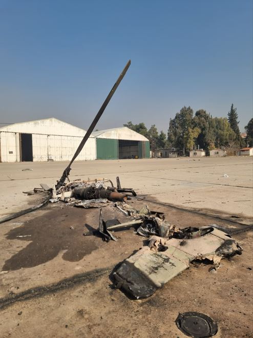 Pictures show the destroyed remains of the Mezzeh military base with a prison complex underneath