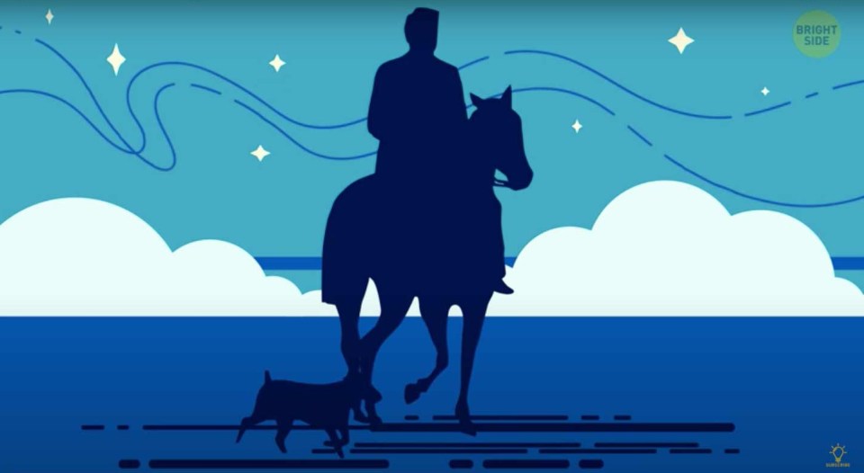 The direction you see this horse galloping could reveal a lot about your personality