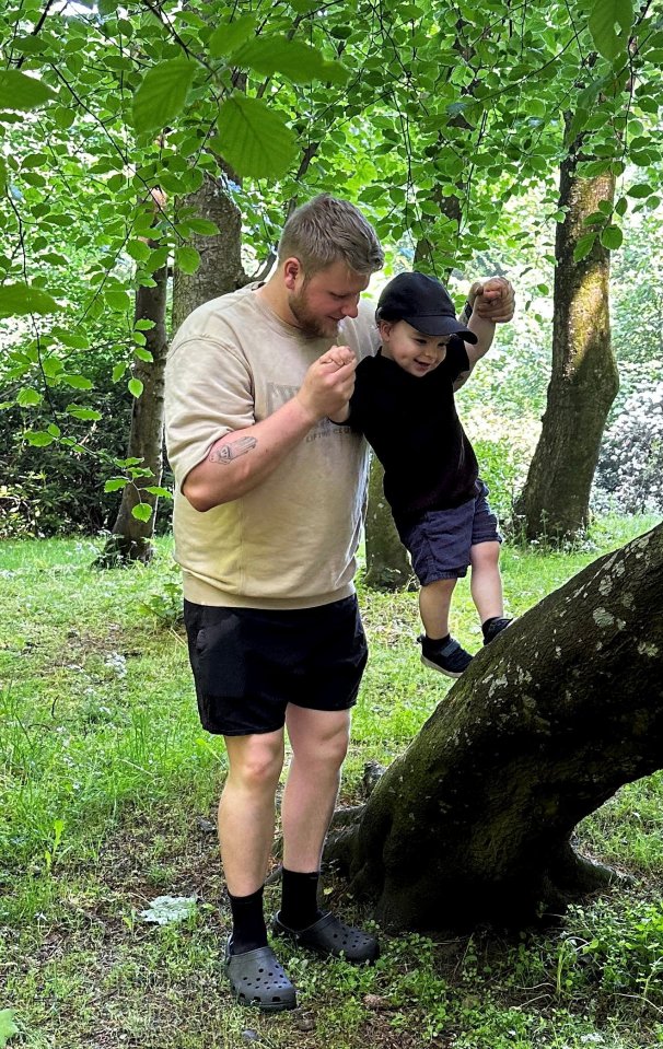 His mum says the tot still spends most days in agony and is blind in one eye