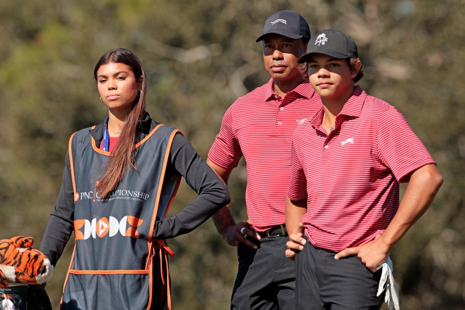 Nordegren and Woods' daughter Sam was acting as a caddy for the pair