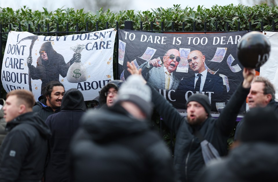 Tottenham fans protested Daniel Levy ahead of the defeat to Liverpool