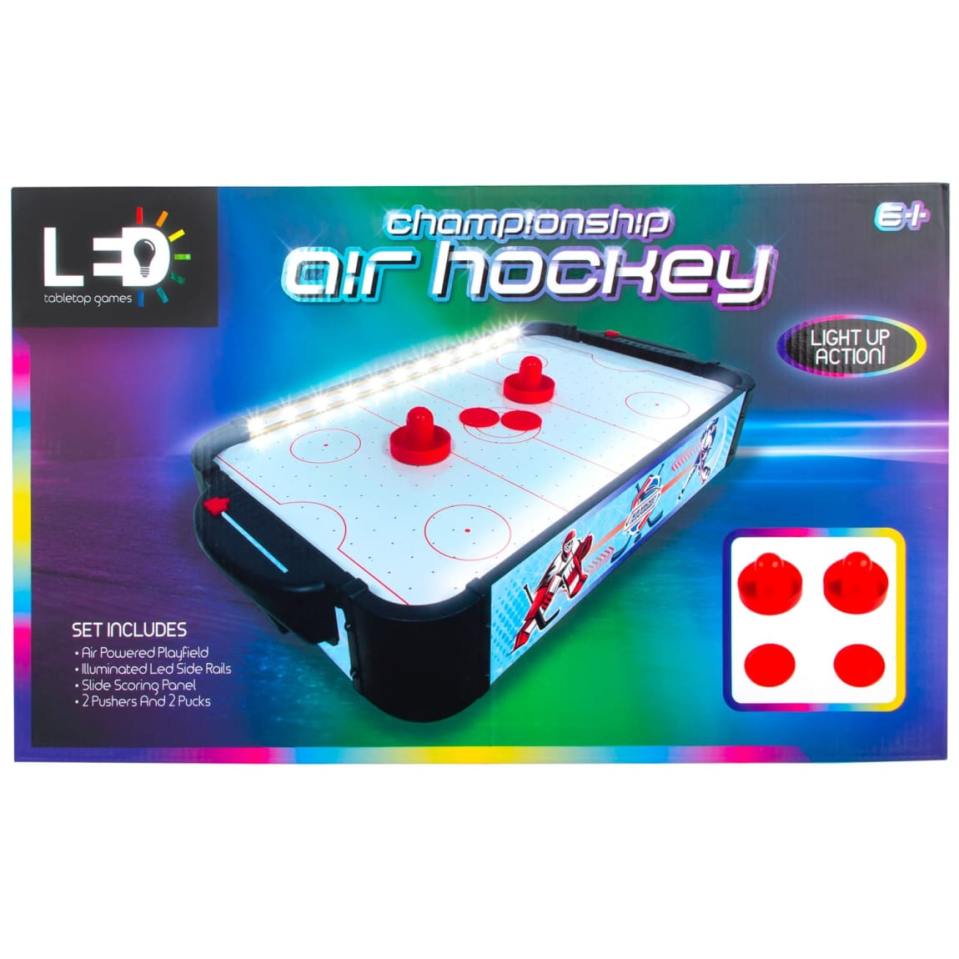 One toy on offer is the LED Championhsip Air Hockey Set which was originally £12.99