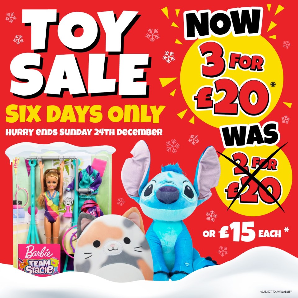 B&M toy sale: 3 toys for £20 (was 2 for £20 or £15 each).  Sale ends soon.