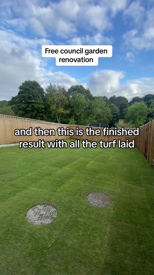 It had constantly flooded due to building faults so she managed to get a new garden for free