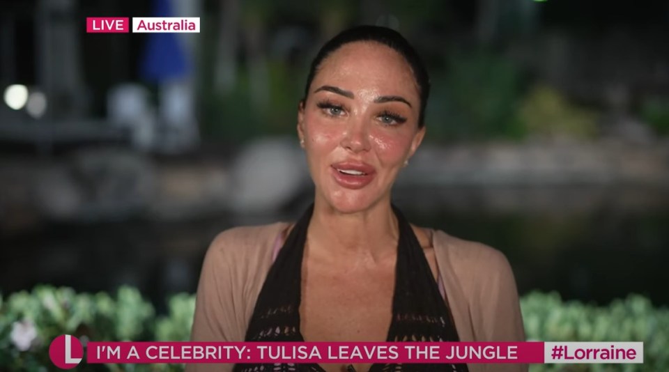 She appeared on Lorraine after leaving he jungle