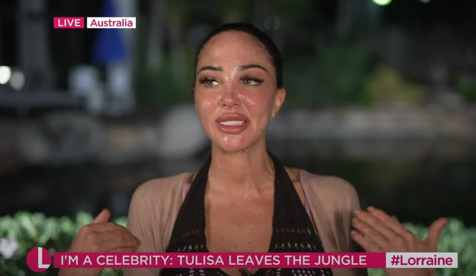 Tulisa opened up about her time on I’m A Celebrity to Lorraine Kelly