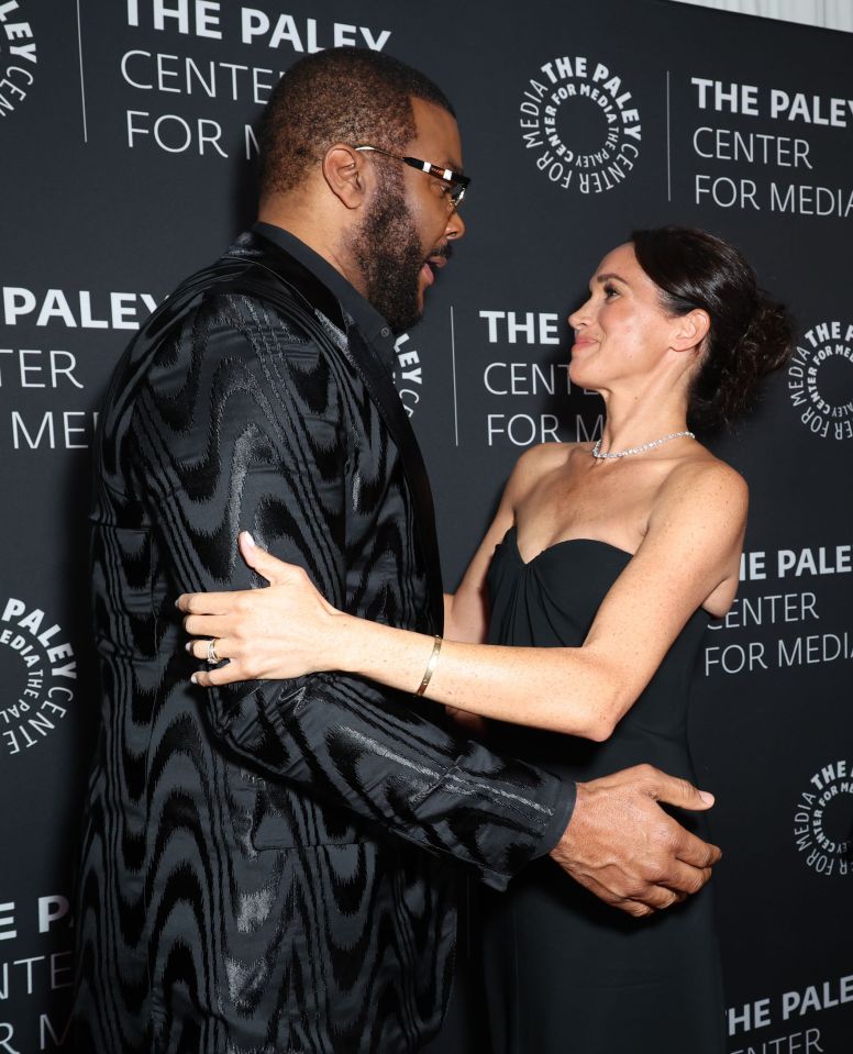 Meghan greets pal Tyler Perry