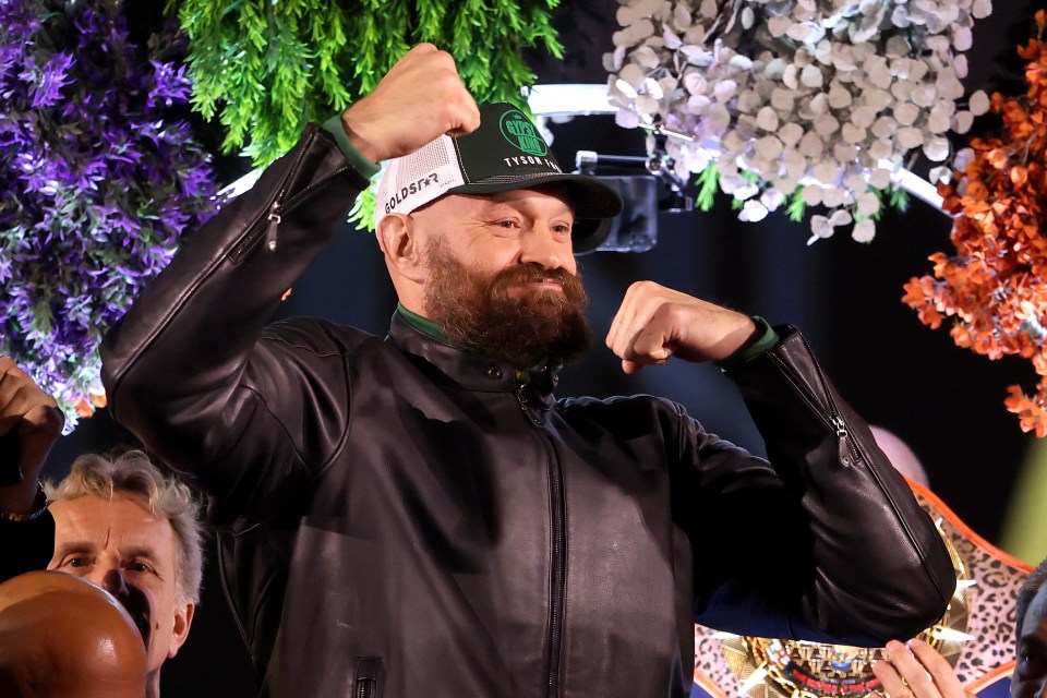 Tyson Fury at a weigh-in.