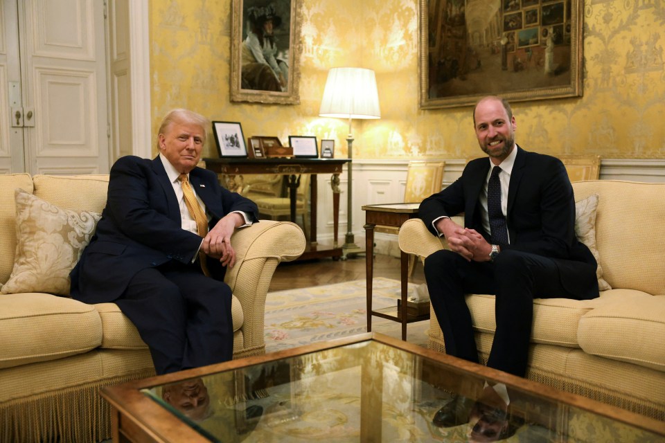 Donald Trump and Prince William had time to speak together after the cathedral service