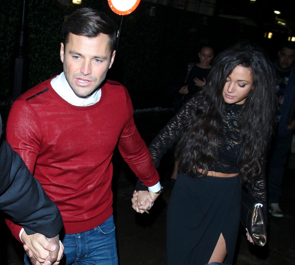 Mark and Michelle in the early days of their relationship, with the couple seen on a night out in 2013