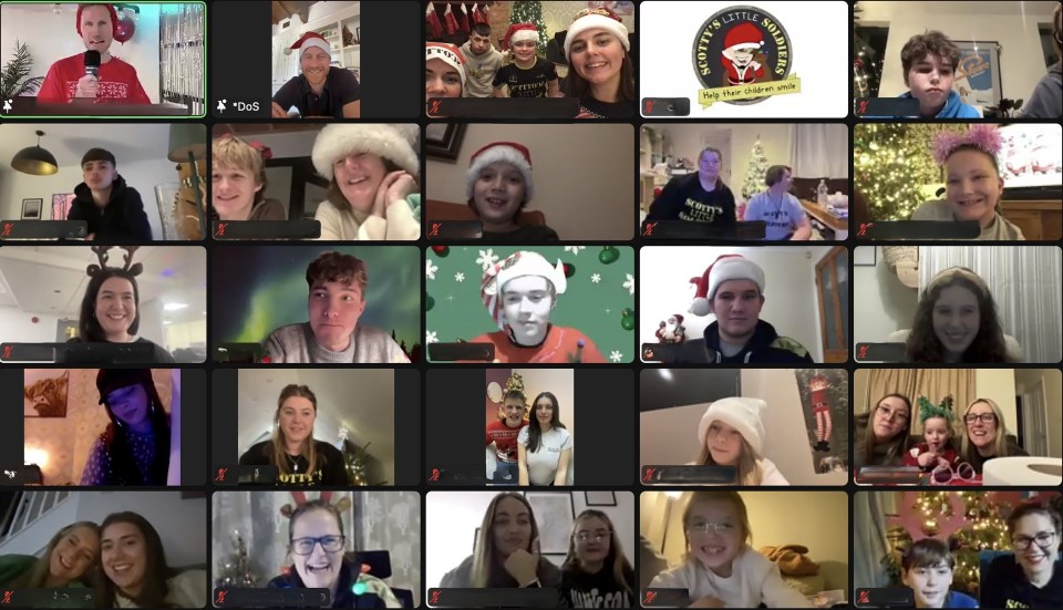 The virtual Christmas party was hosted by Scotty's Little Soldiers