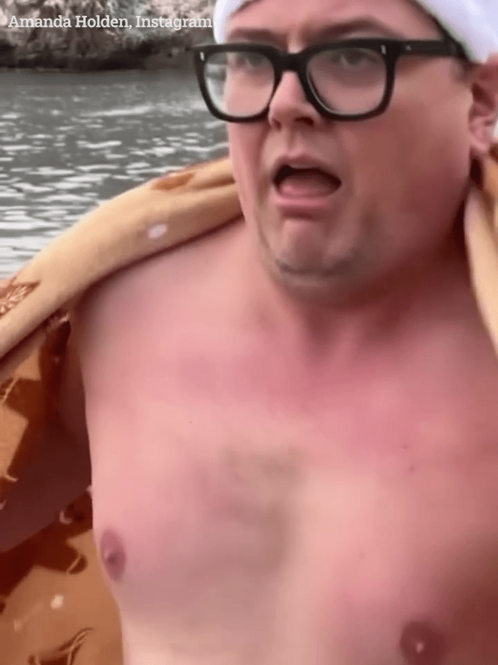 Alan Carr also appeared in the video