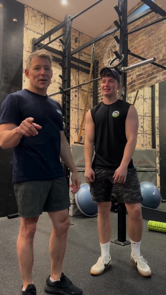 Ben Shephard has left fans stunned as he worked out with his son Sam