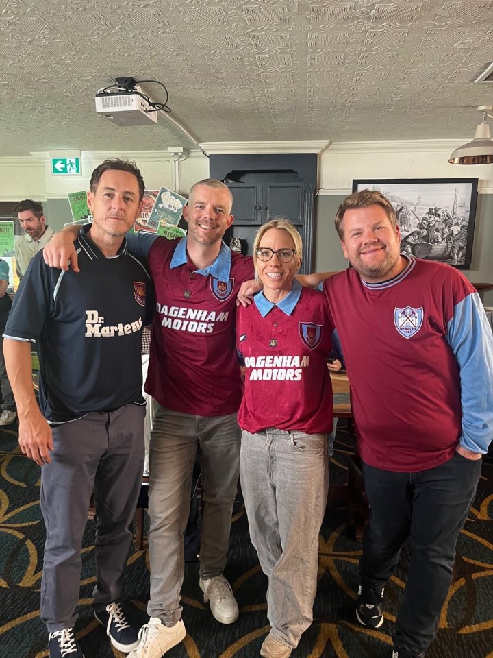 Clemmie donned a Smithy-emblazoned West Ham shirt for her (redundant) role at a stag do