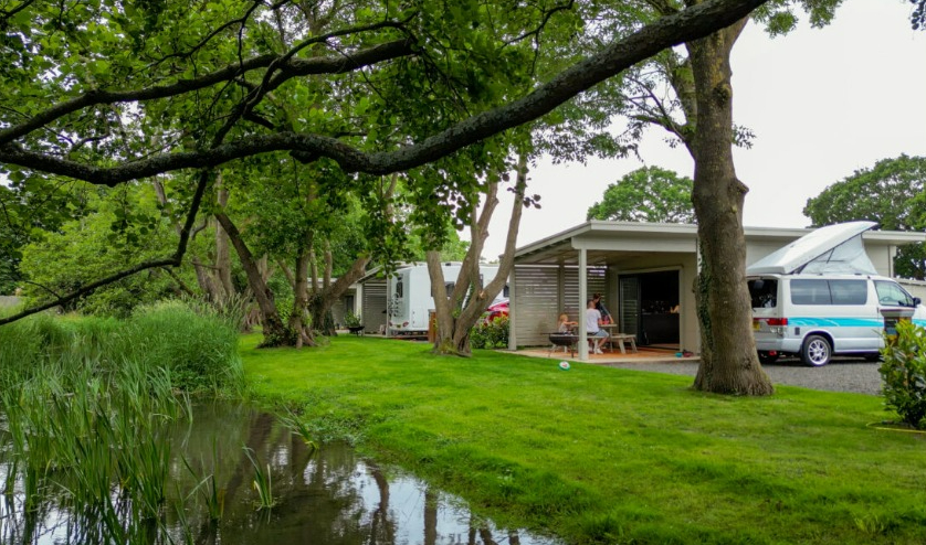 Other pitches have day tents and even private cabins