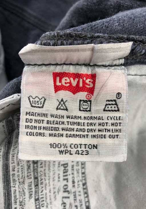 Washing care labels were not added to Levi’s jeans until the 1970s