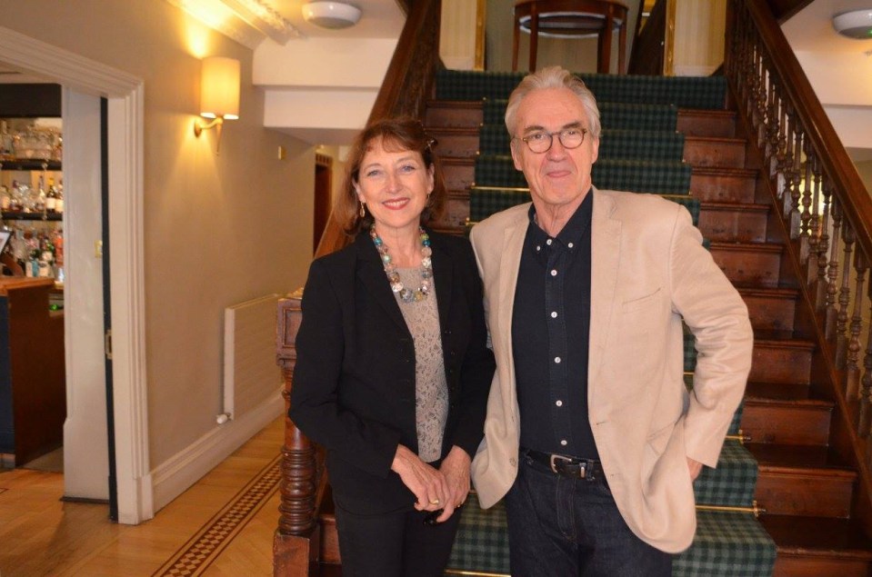 Larry Lamb and Marie at Castle House Hereford.