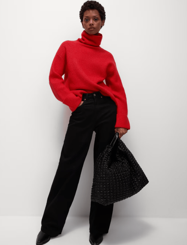 The stylish jumper is perfect for the festive season