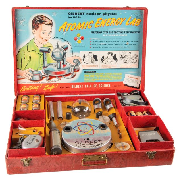 Gilbert U-238 Atomic Energy Laboratory, dubbed “the world’s most dangerous toy”, has gone up for sale at auction in Boston