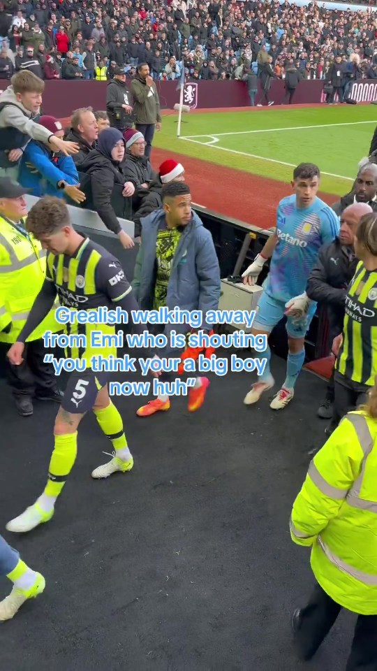 Footage has emerged of what Emi Martinez told Jack Grealish in their tunnel row