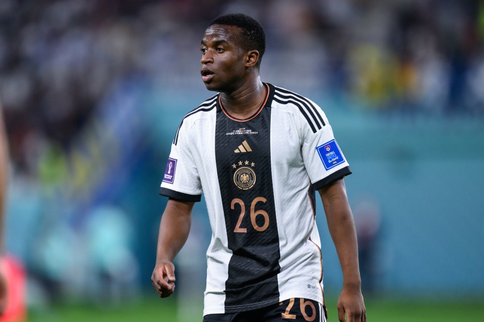 Youssoufa Moukoko of Germany at the FIFA World Cup.