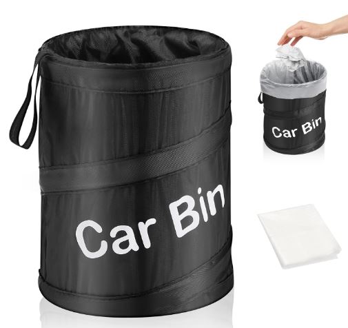 Your car can stay clutter-free with this easy-fasten car bin