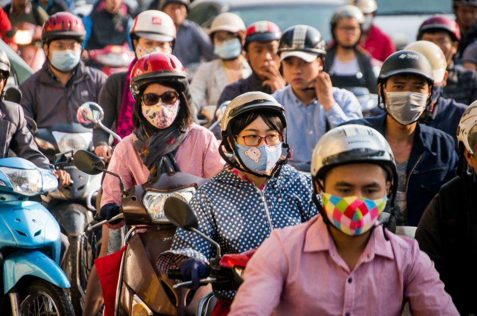 Conditions are so bad that people are being advised to wear masks to protect themselves from the poor air quality