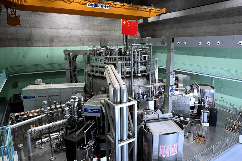 China's "artificial sun," the Experimental Advanced Superconducting Tokamak (EAST), in a laboratory setting.