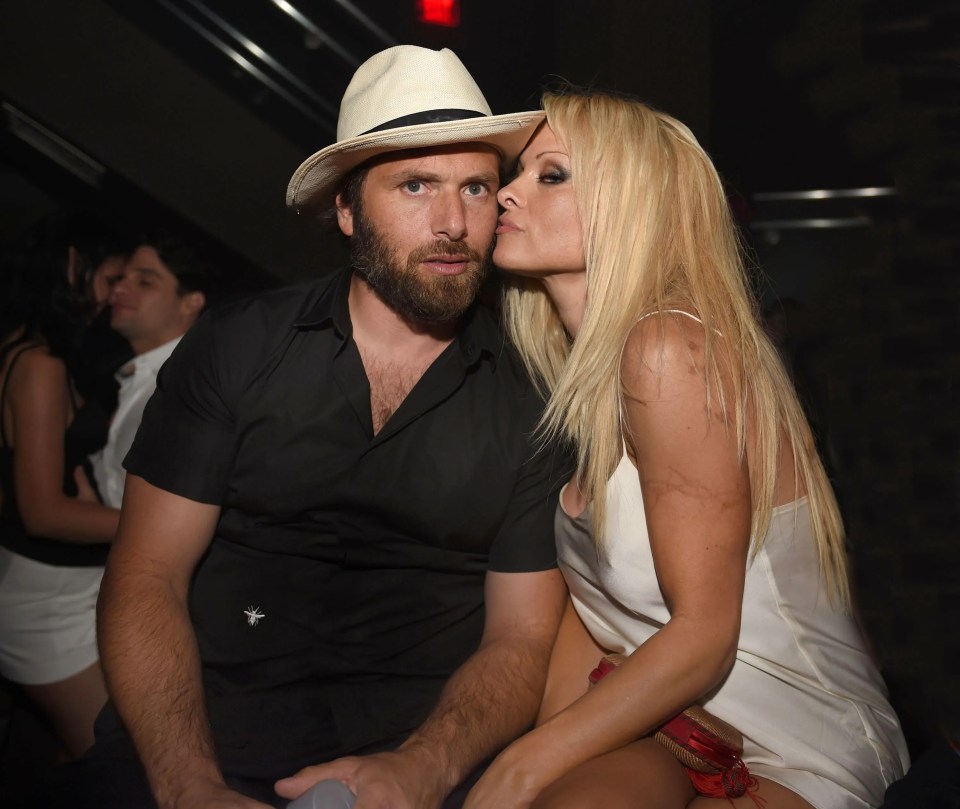 Rick Salomon and Pamela Anderson at a Miami Beach nightclub.