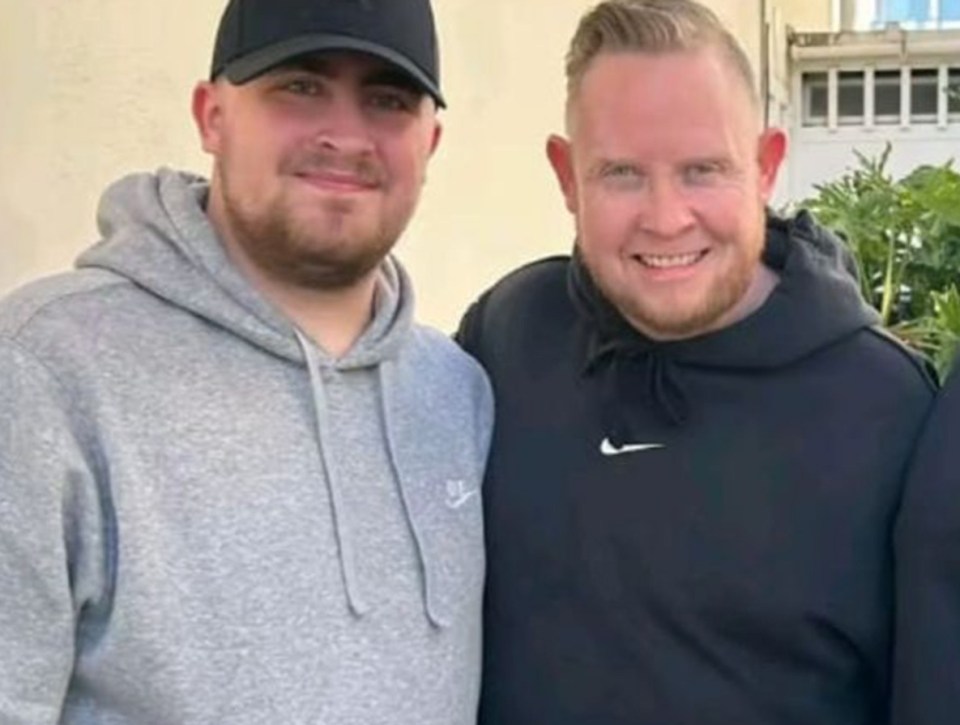 Luke Littler with two other people in Benidorm.