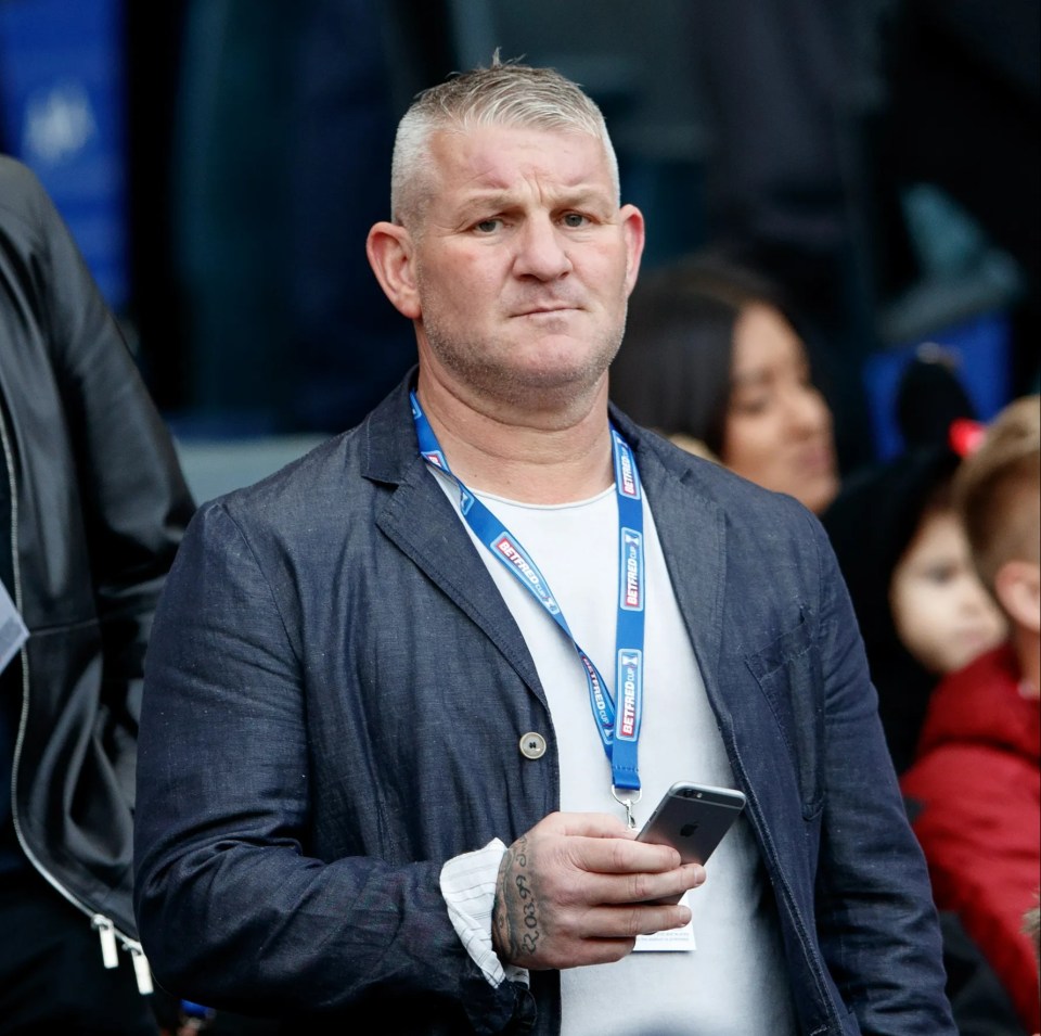 Dean Windass, former Rangers player, at a football match.