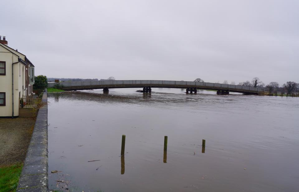 Previous flooding in Beal, North Yorkshire from 2012