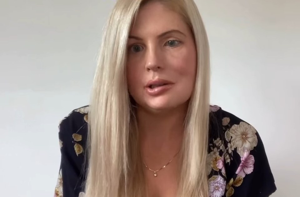 Woman with blonde hair sharing her story of a stroke.