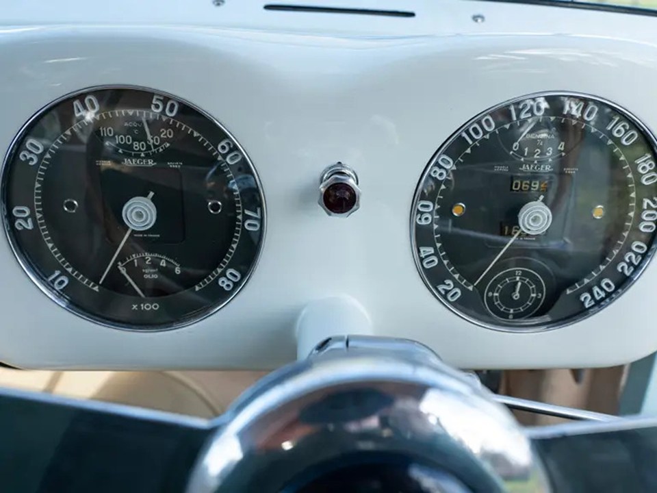 The dials inside the classic car