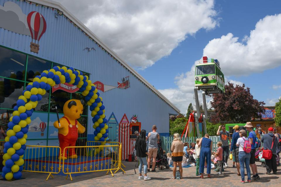 Sooty Land at Crealy theme park opening, featuring rides and attractions.