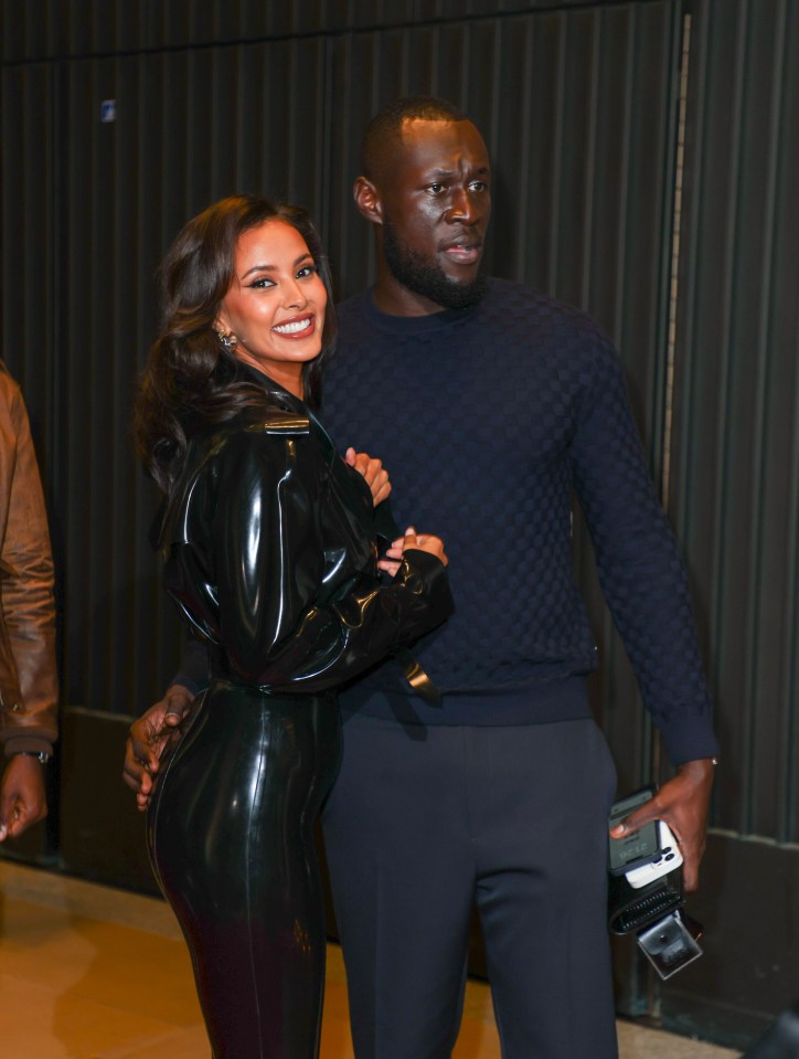 Maya Jama and Stormzy at the British Vogue Forces for Change party.