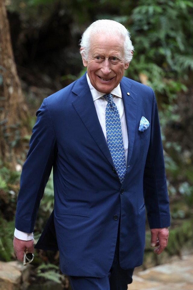 King Charles III during his visit to the Australian National Botanic Gardens.