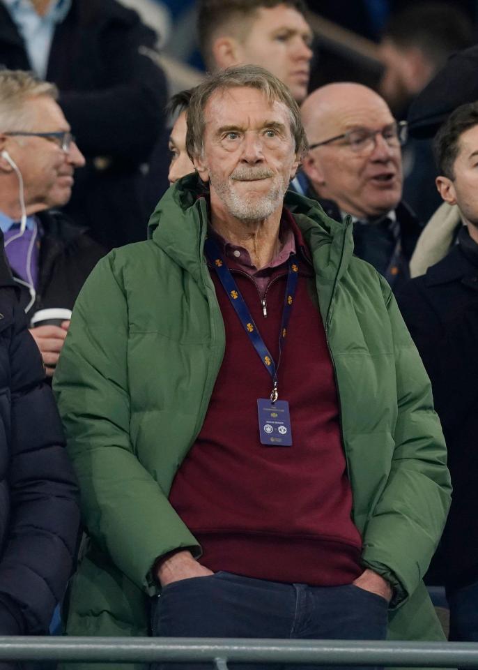 Sir Jim Ratcliffe at a Manchester United Premier League match.