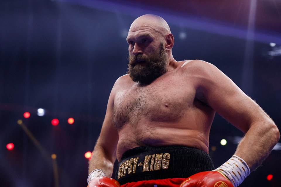 Tyson Fury during a boxing match.