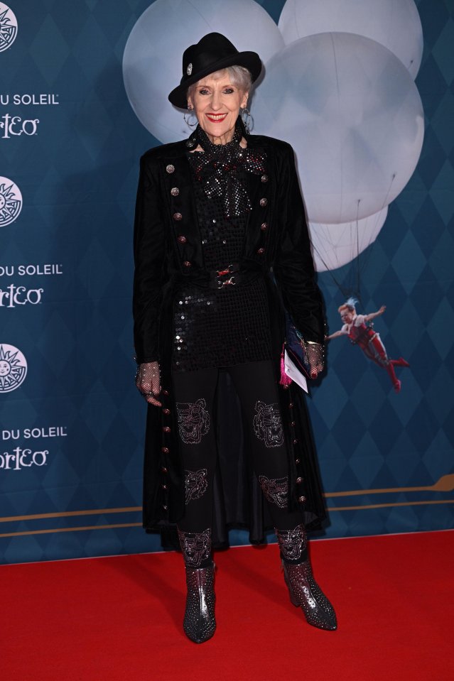 Anita Dobson at the Cirque du Soleil Corteo premiere.