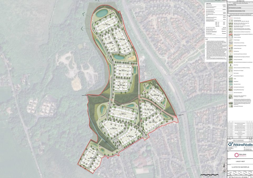 Illustration of a housing estate plan resembling a penis.