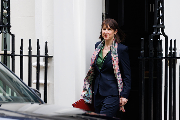 Rachel Reeves leaving Downing Street after a cabinet meeting.