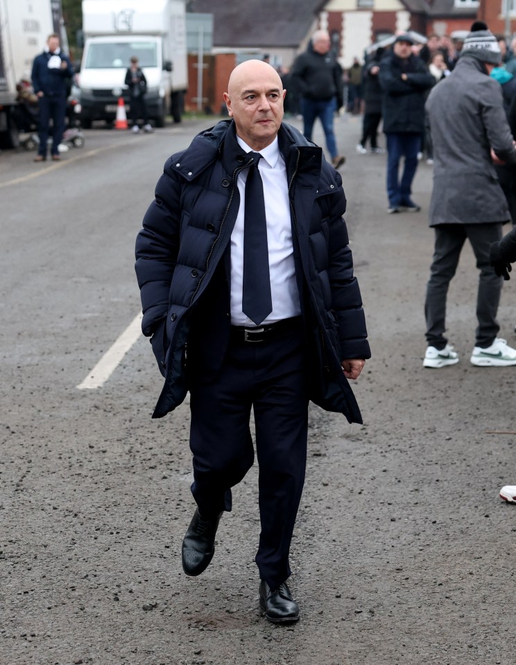 Daniel Levy, chairman of Tottenham Hotspur, walking.