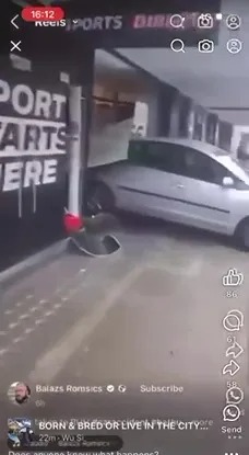 Car crashes into a Sports Direct store.