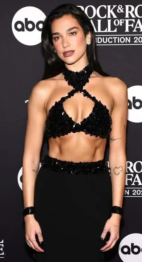 Dua Lipa at the Rock & Roll Hall of Fame Induction 2024.