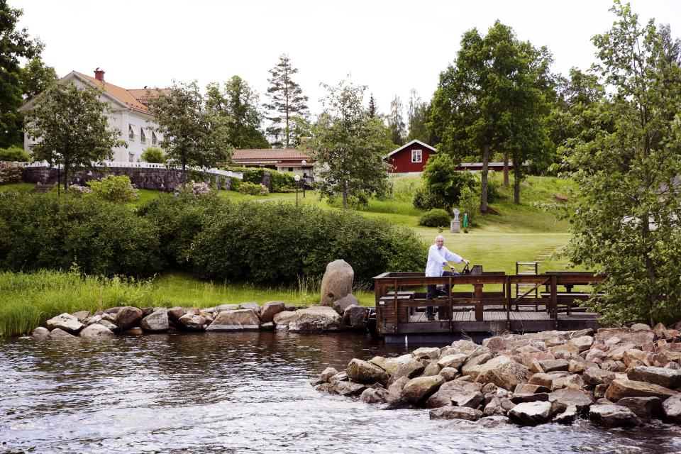 Sven-Goran Eriksson at his Swedish mansion.