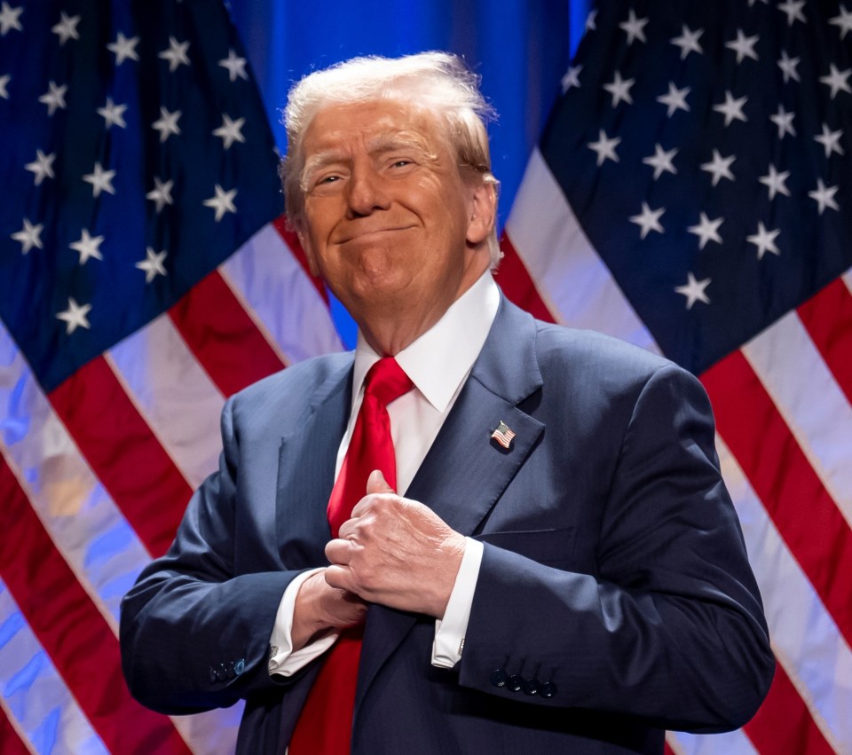 President-elect Donald Trump at a House GOP conference.