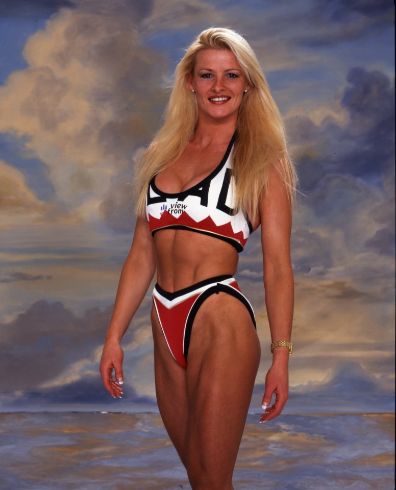 Kim Betts, "Lightning," from the British TV show *Gladiators*.