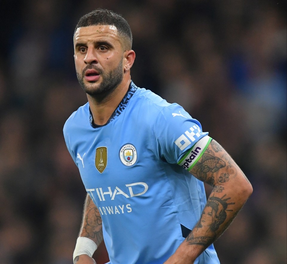 Kyle Walker of Manchester City during a Premier League match.